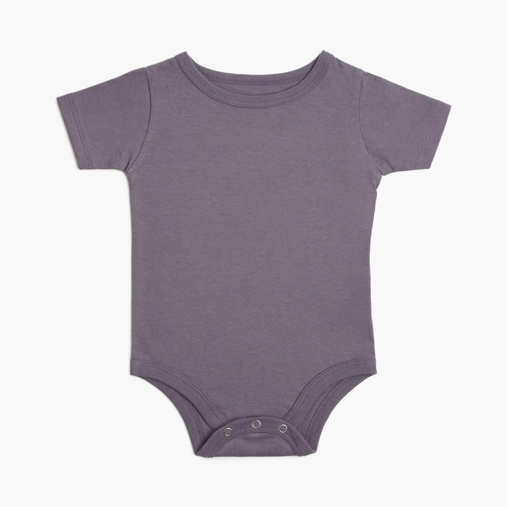 Cloud Short Sleeve Onesie in Vintage Plum 100% Cotton